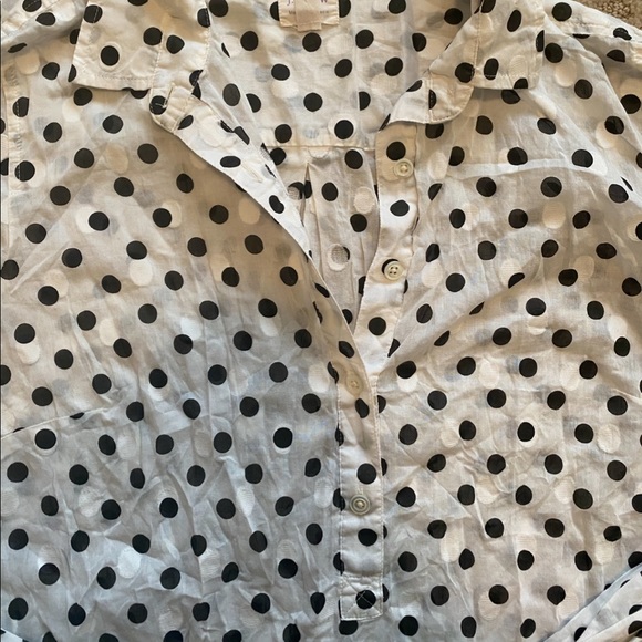 J crew jacquard polka dot popover - Picture 7 of 14